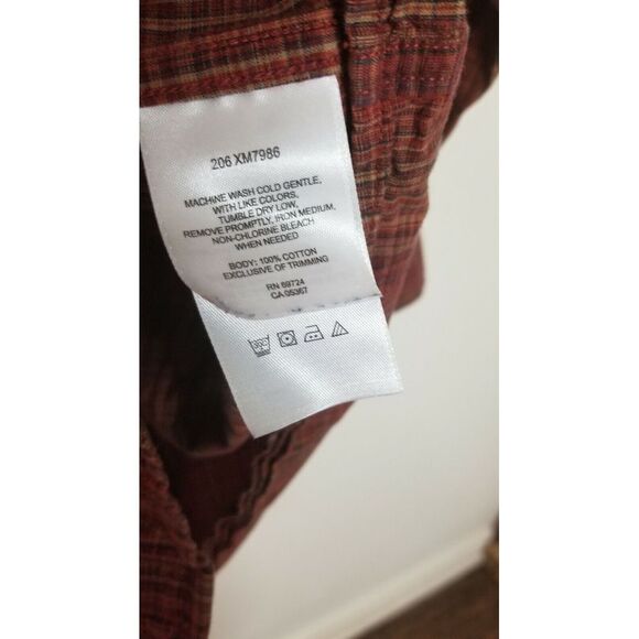 Columbia Mens Shirt Size XL‎ Button Front Long Sleeve Brown - Picture 7 of 7